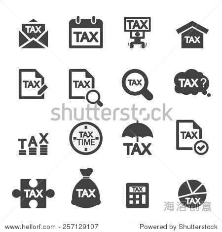 tax icon set - 站酷海洛 - 正版图片,视频,字体,音乐