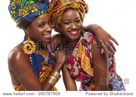 非洲女模特摆出五颜六色的衣服。 - 人物,美容