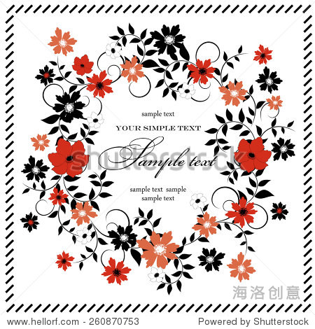 elegance pattern with flowers. abstract greeting card.