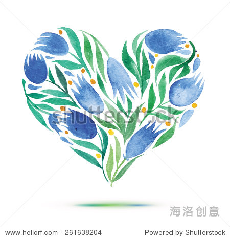 love card with watercolor floral bouquet.