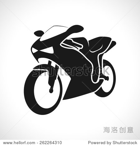 摩托车赛车图标。-交通运输,运动\/娱乐活动-站