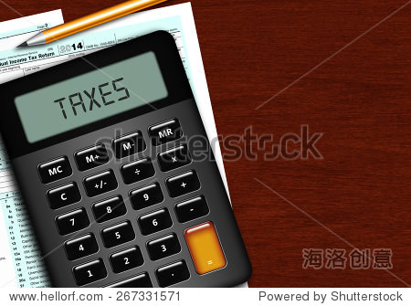 1040年美国个人所得税申报表形式计算器和铅