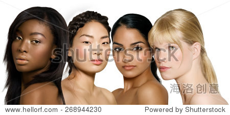 ethnic diversity group of young women: african