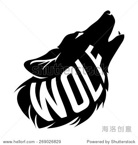 black wolf silhouette of wolf howls with text inside him