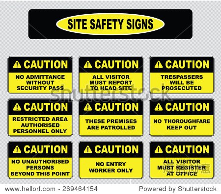 各种警告标志,网站安全标志(闲人免进没有安全通过,违反者将被起诉,限制区域,这些前提是巡逻,禁止通行,所有访客必须登记) - 建筑物\/地标,符号\/标志 - 站酷海洛创意正版图片,视频,音乐素材交易平台 - Shutterstock中国独家合作伙伴 - 站酷旗下品牌