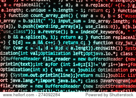 编码程序员抽象背景。计算机语言脚本代码的屏