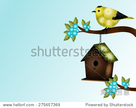 light blue sky in background with room for text.