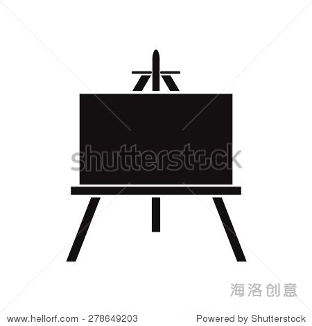 black icon easels on a white background - 站酷 -