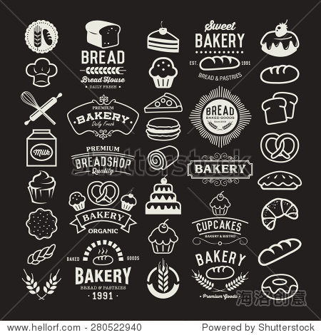 bakery logotypes set.