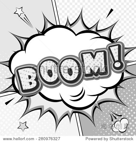 boom. a high detail vector mock-up of a typical