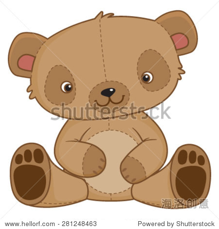 cute brown cartoon teddy bear