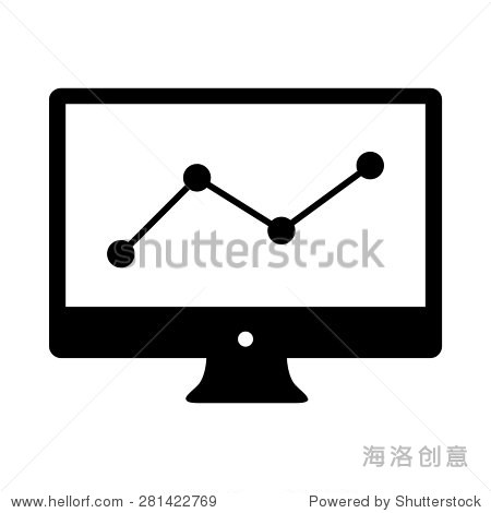 big data analytics & statistics icon - vector