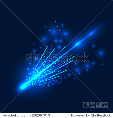 vectorfallingcometwithlargedustandgason