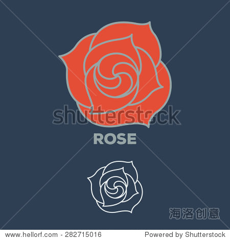 rose flower logo vector