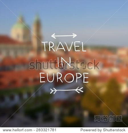 矢量插图,模糊背景,美丽panoromic对布拉格,捷