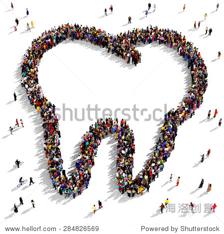 大群人看到从上面聚集在牙齿的形状 - 医疗保健,符号\/标志 - 站酷海洛创意正版图片,视频,音乐素材交易平台 - Shutterstock中国独家合作伙伴 - 站酷旗下品牌