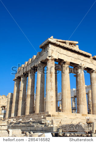 parthenon on the acropolis in athens greece
