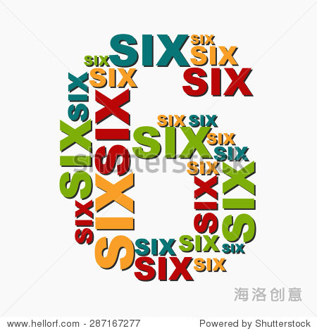 6 six digit number consisting of words of different sizes of
