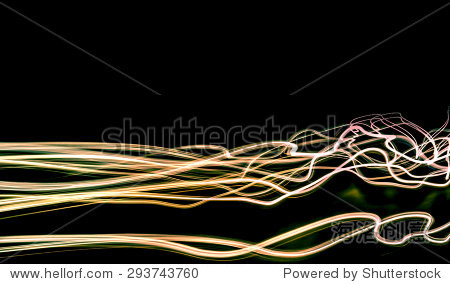 abstract glow light lines motion light of high speed car
