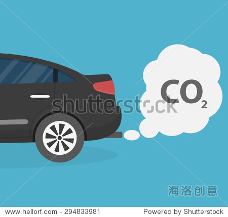 car emits carbon dioxide