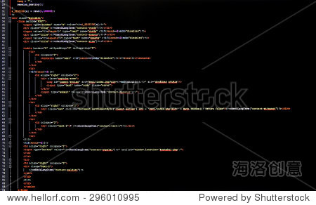 电脑屏幕上编程代码(代码是我自己的财产没有