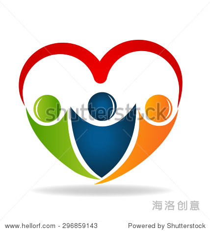 友谊团队伙伴慈善概念标识向量-商业\/金融,医疗