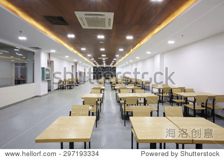 clean canteen restaurant interior
