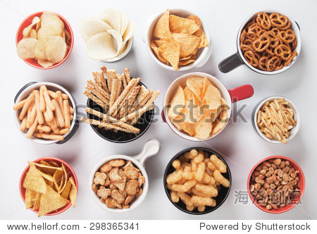potato chips pretzels roasted peanuts and other salty snacks