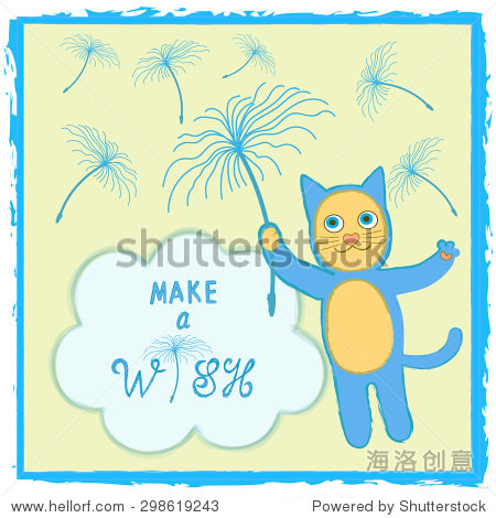 cat birthday card template cute smiling cat cartoon character