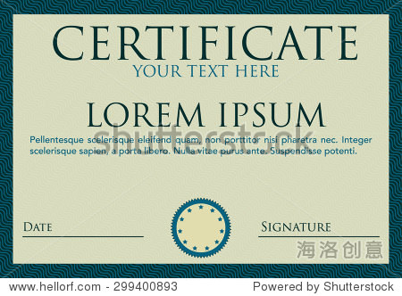 template / diploma of completion design template / certificate