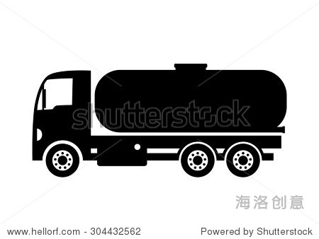 black truck icon on white background