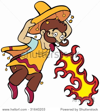 spicy food mexican cartoon