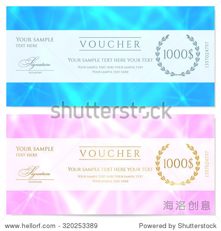 gift certificate, voucher, coupon, reward or gift card template