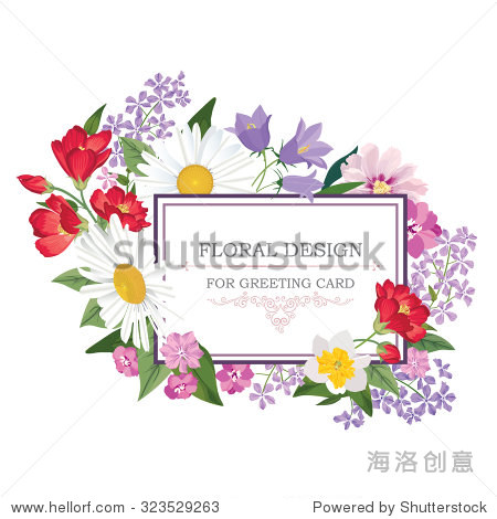 floral bouquet pattern. vintage greeting card with flowers.