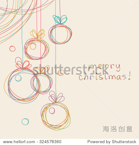 christmas doodle background.