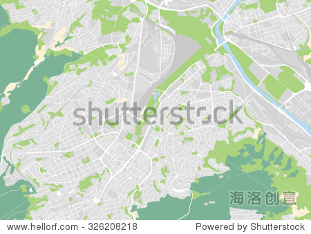 向量城市地图的斯图加特,德国 - 交通运输,背景
