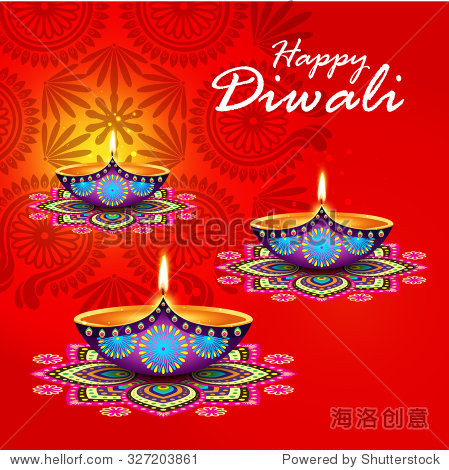 greeting card for hindu community festival diwali / happy diwali