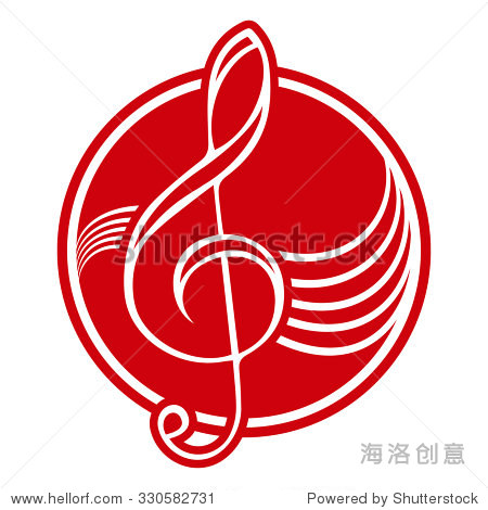标志与高音谱号 抽象 海洛创意正版图片,视频,音乐素材交易平台