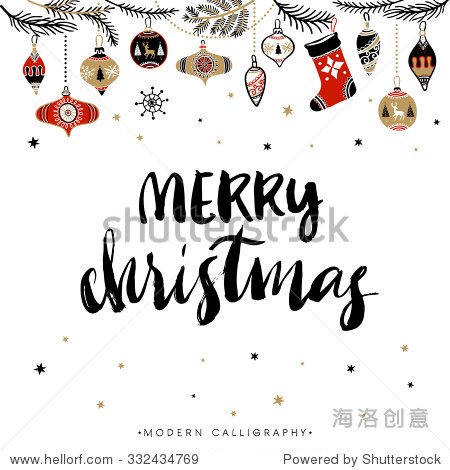 merry christmas. christmas calligraphy.