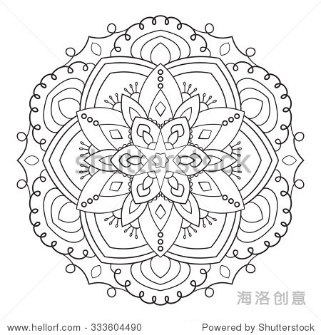 black mandala geometric round ornament tribal ethnic arabic