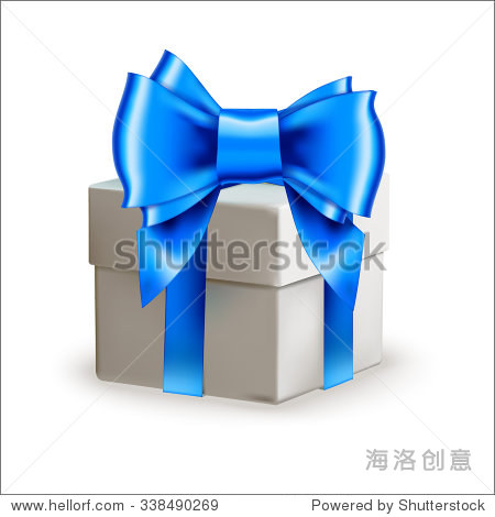 vector element for greetings cards box tied with a ribbon with a
