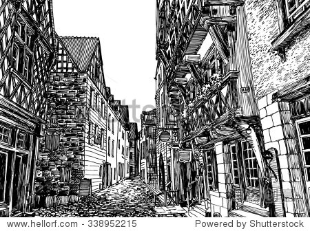 黑笔画房子图片大全_黑笔画房子图片下载