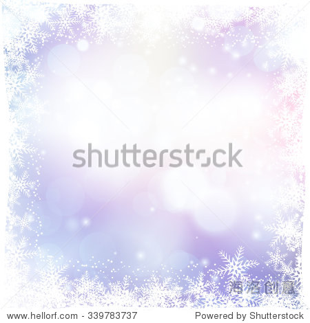 christmas background with snowflake border
