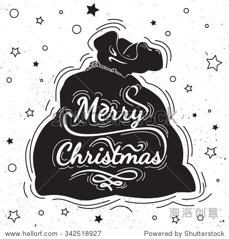 santa claus bag - quote in a christmas gift.