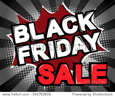 black friday sale pop art comic book background vector