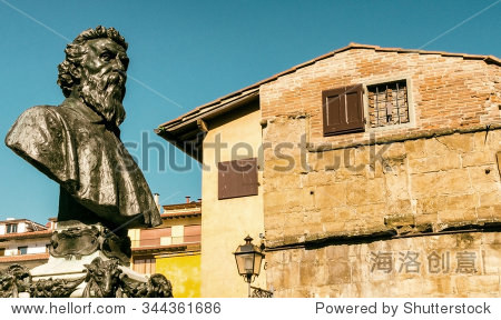 意大利金匠,铜像的Benvenuto Cellini雕塑家,绘图