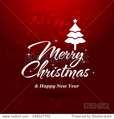 christmas greeting card light and tree vector background.