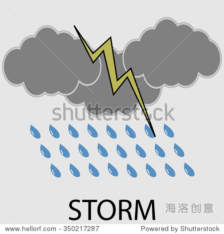 icon weather storm. meteorology temperature cold wind lightning.