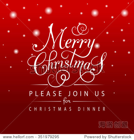 hand drawn lettering of merry christmas for christmas greeting