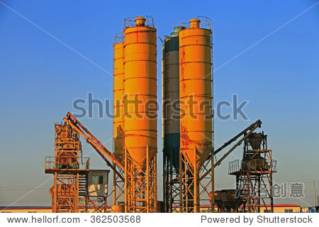 concrete mixing silo site construction facilities